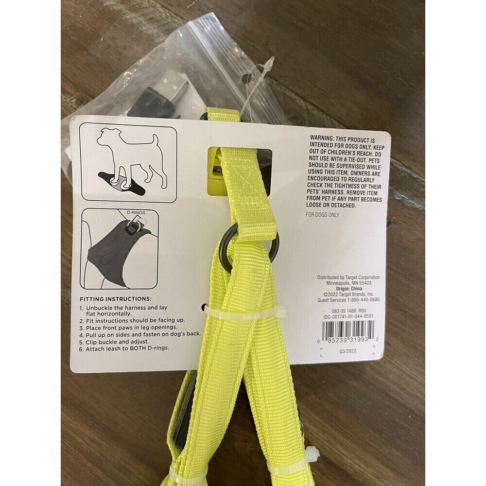Boots & Barkley Light-Up LED ~Small Dog Harness~Rechargeable ~3 light patterns - Picture 8 of 8